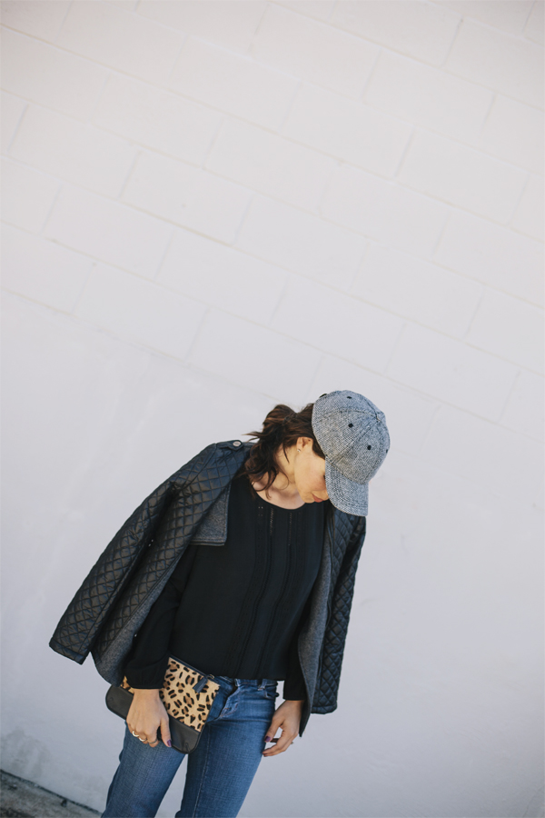 Quilted Leather-Pleated shirt-Ball cap