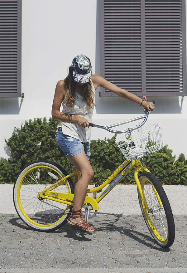 yellow bikes - Alys Beach www.inhonorofdesign.com