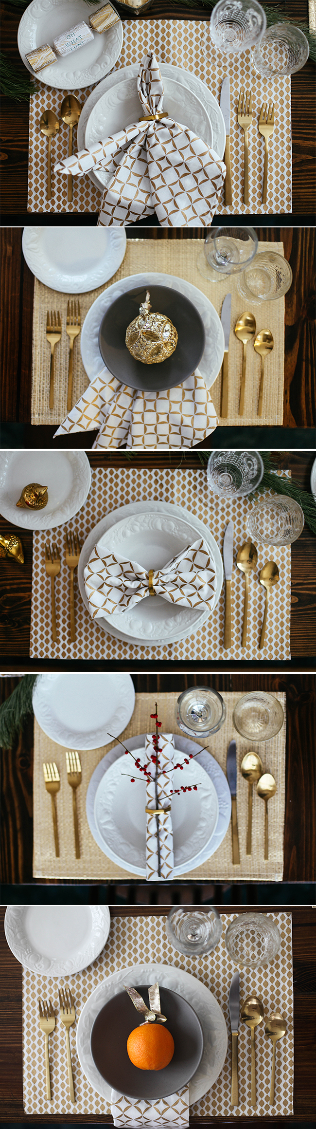 Christmas and New Year Place Setting Ideas