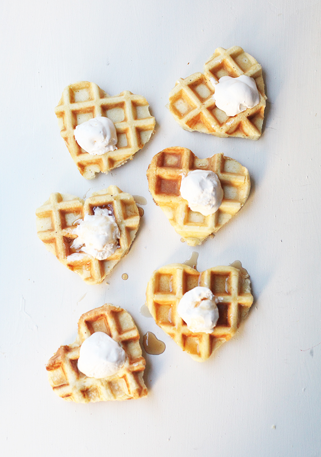Heart Waffles - Hot breakfast Idea