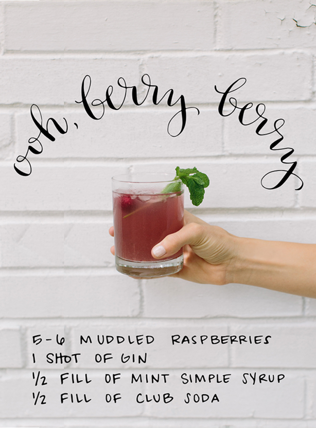 Ooh Berry Berry Cocktail Recipe | Kathryn McCrary Photography + Jenn Gietzen Write On Design