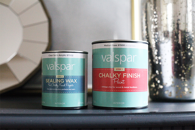 Refinished with Valspar Chalky Paint, Valspar Sealing Wax and