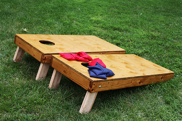 DIY Wooden Cornhole Set via In Honor of Design