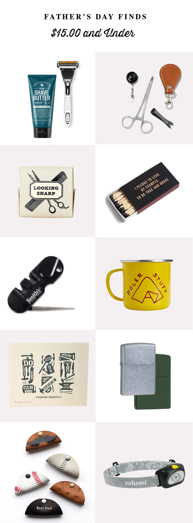 Father's Day Gifts Under $15 - In Honor Of Design