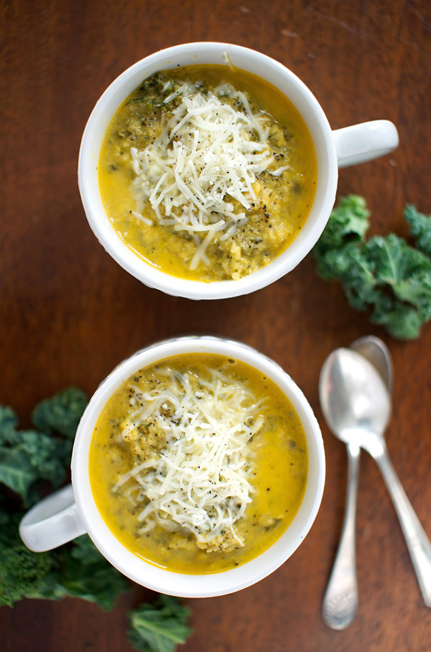 Kale and Cauliflower Soup | In Honor of Design