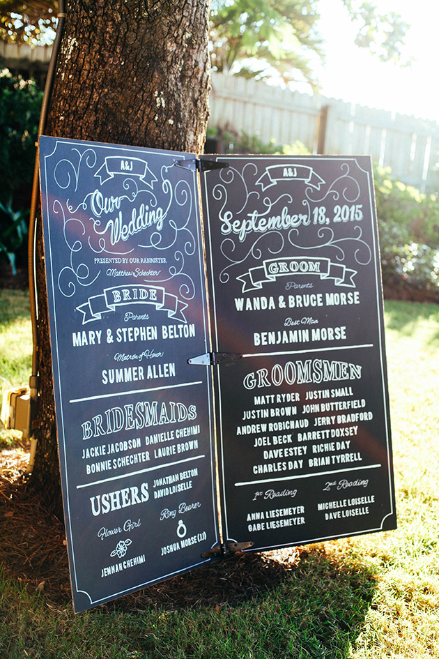 giant wedding program