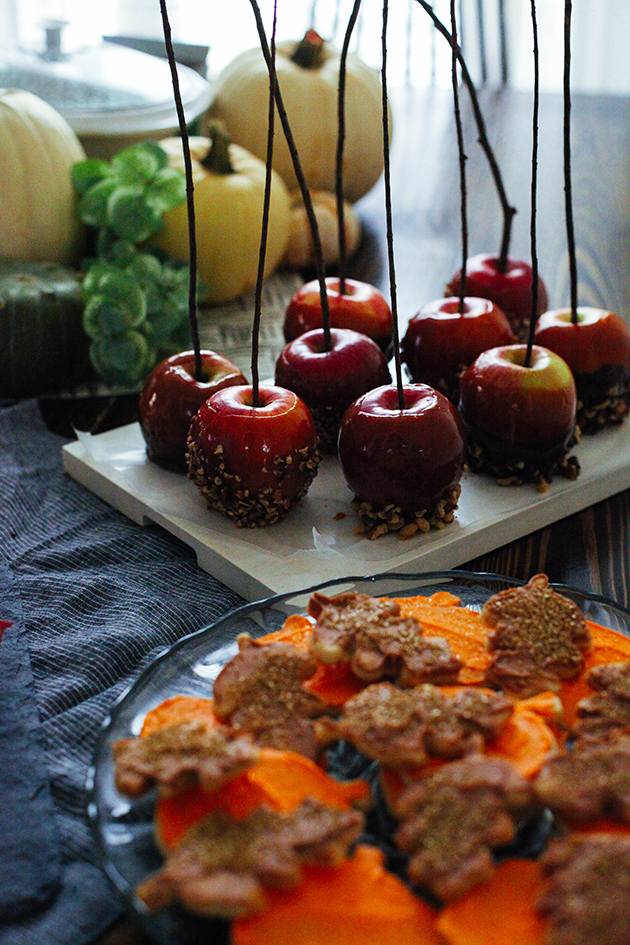 caramel apples and cookies
