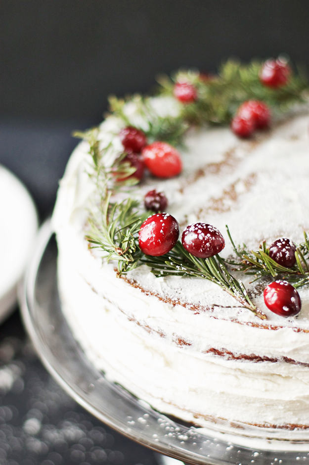 Salted Caramel Gingerbread Cake with Buttercream Frosting