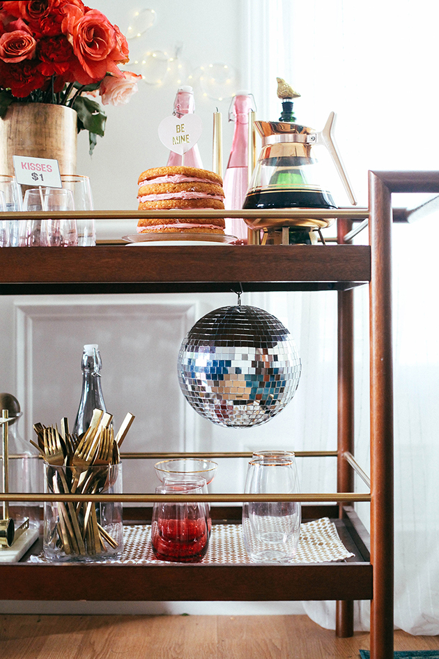 Valentines Day Bar Cart