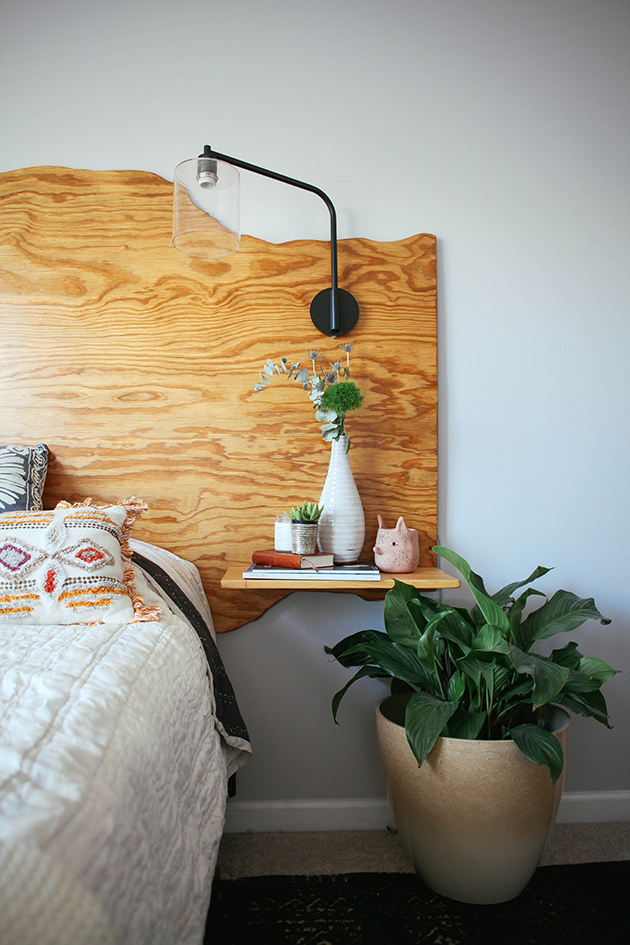 guest room - live cut headboard