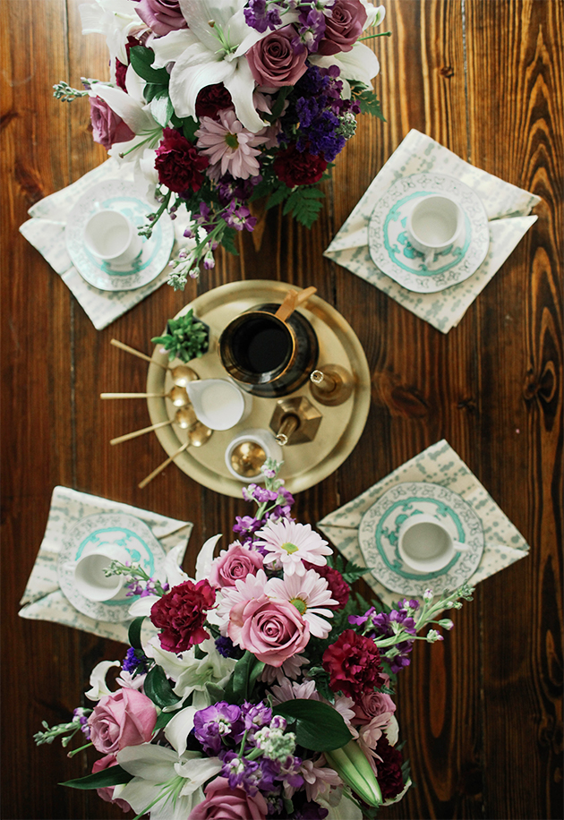 coffee and flowers