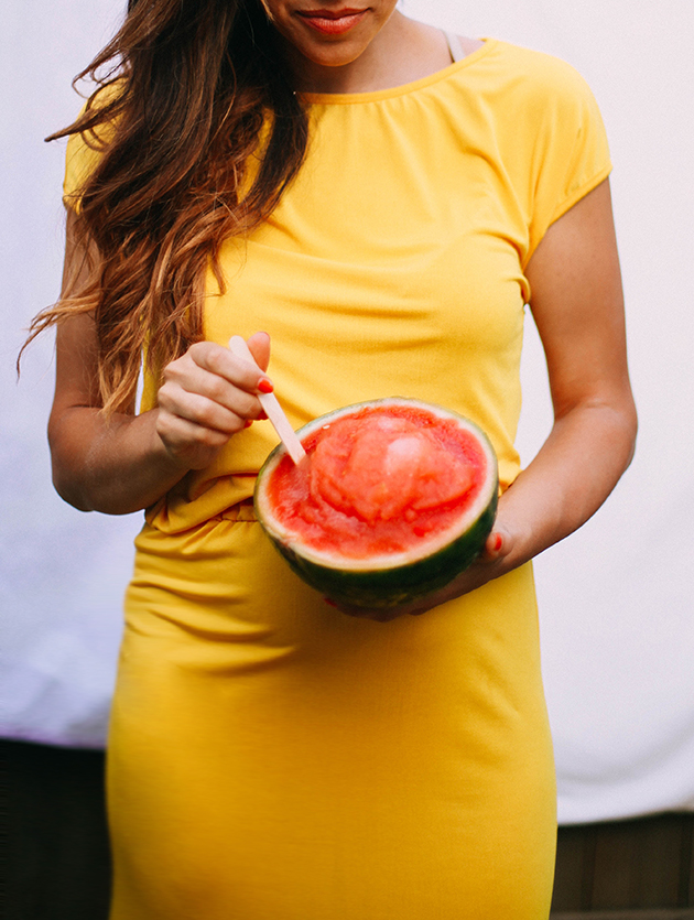 strawberry watermelon sorbet bowls