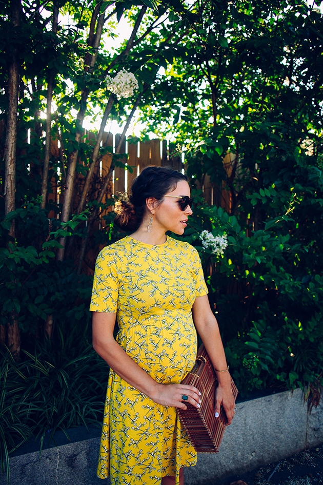 yellow dress | pregnancy style