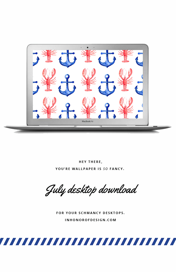 July desktop download - anchors and lobsters