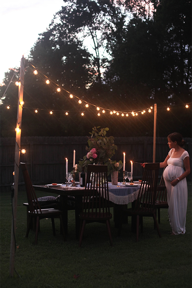 backyard lights and dinner parties