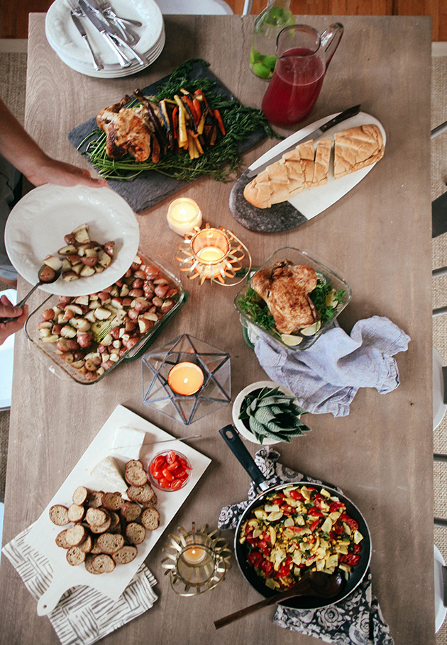 sunday dinner spread