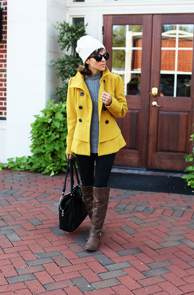 peplum peacoat