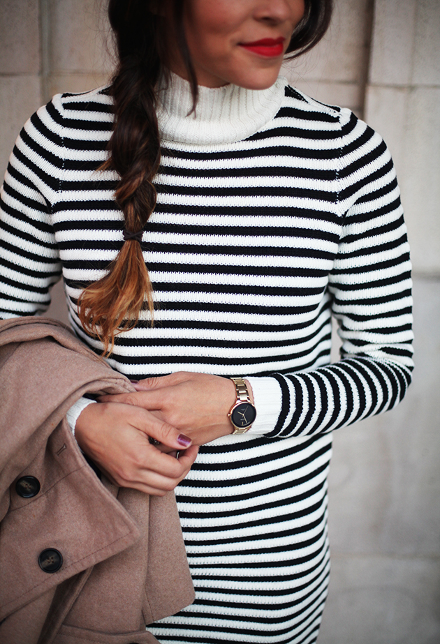 striped-sweater-dress-and-red-lip