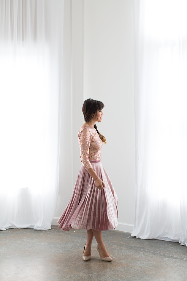 Pink Pleated Skirt: 3 Autumn/Winter 2016 in One Outfit