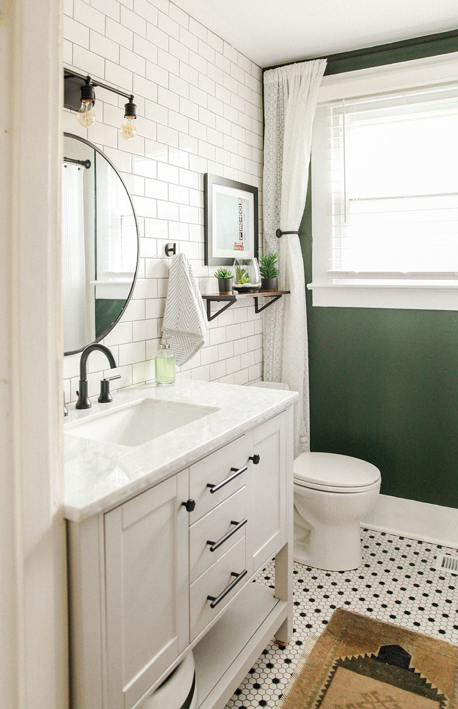  White And Black Bathroom for Modern Garage