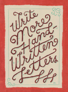 Goal #1: Write More Handwritten Letters - In Honor Of Design