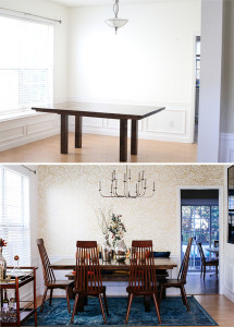 Before and After Dining Room Makeover Reveal - In Honor Of Design