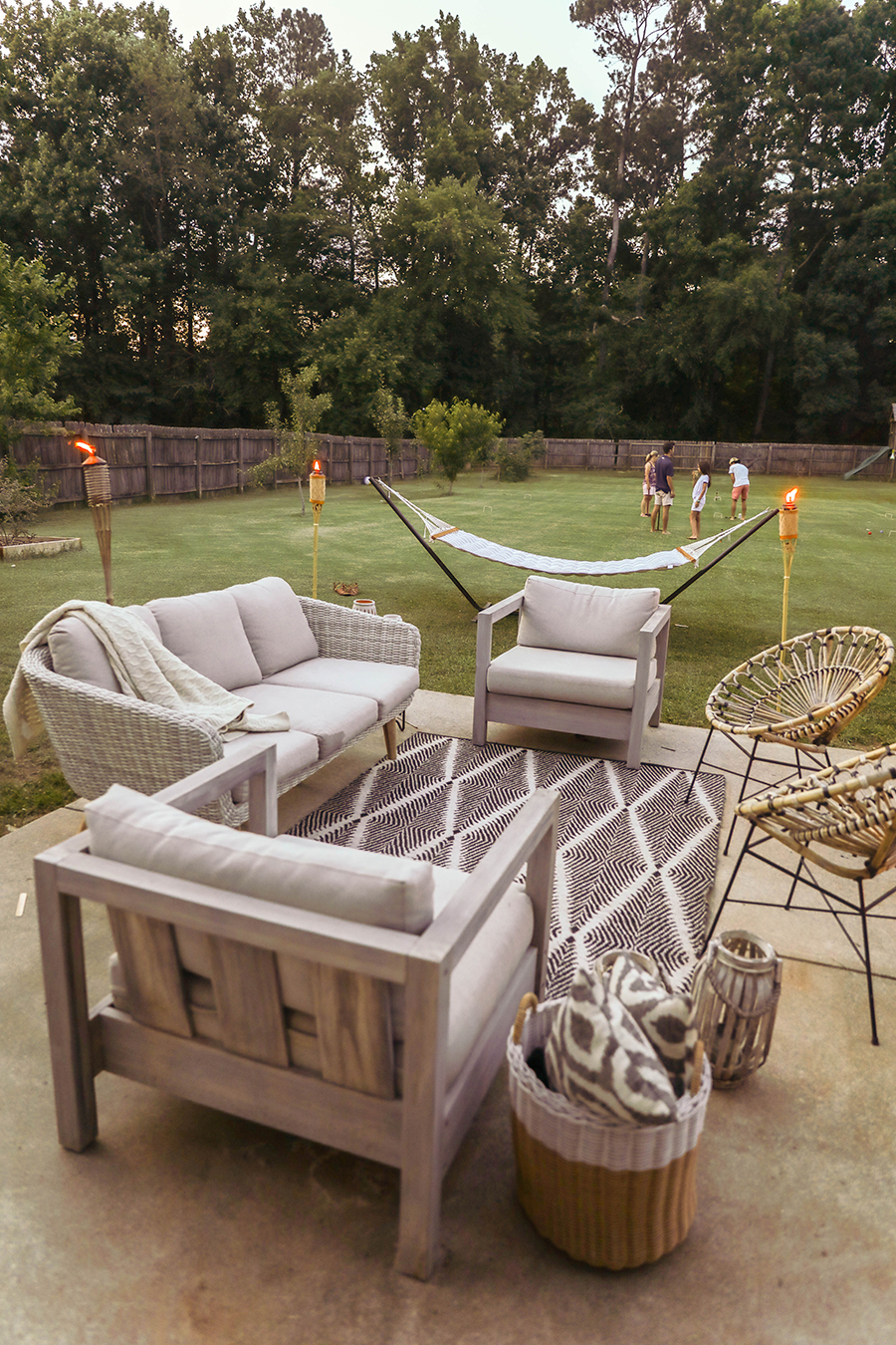 Tips for outdoor patio care + How to clean outdoor rugs. - In