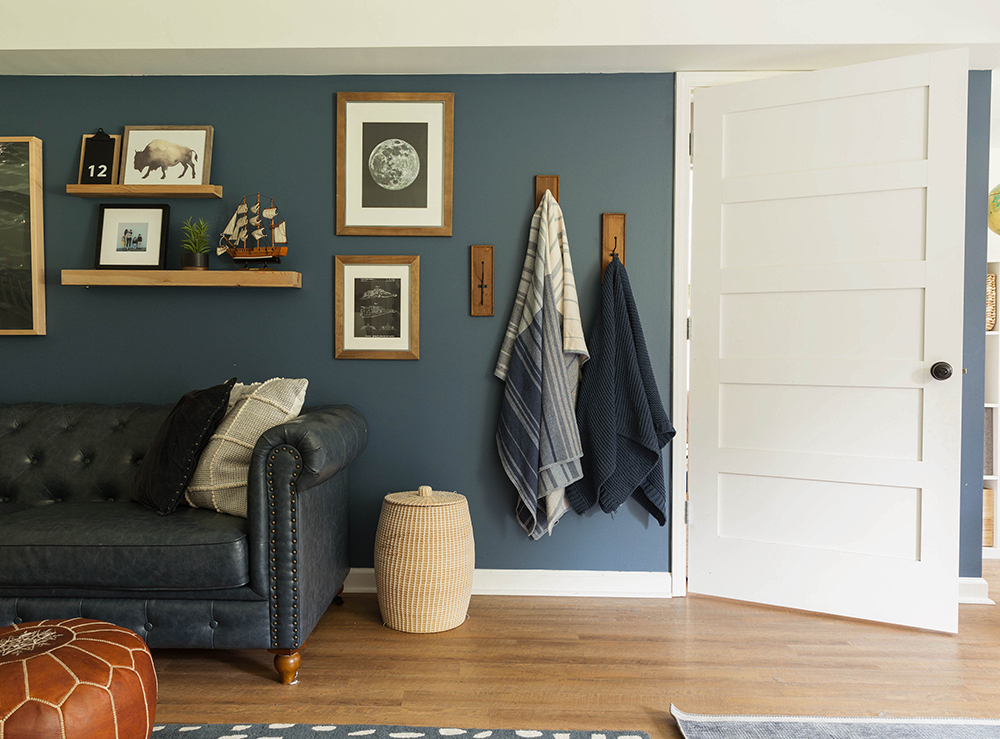 dark blue accent wall - boys bedroom | In Honor Of Design