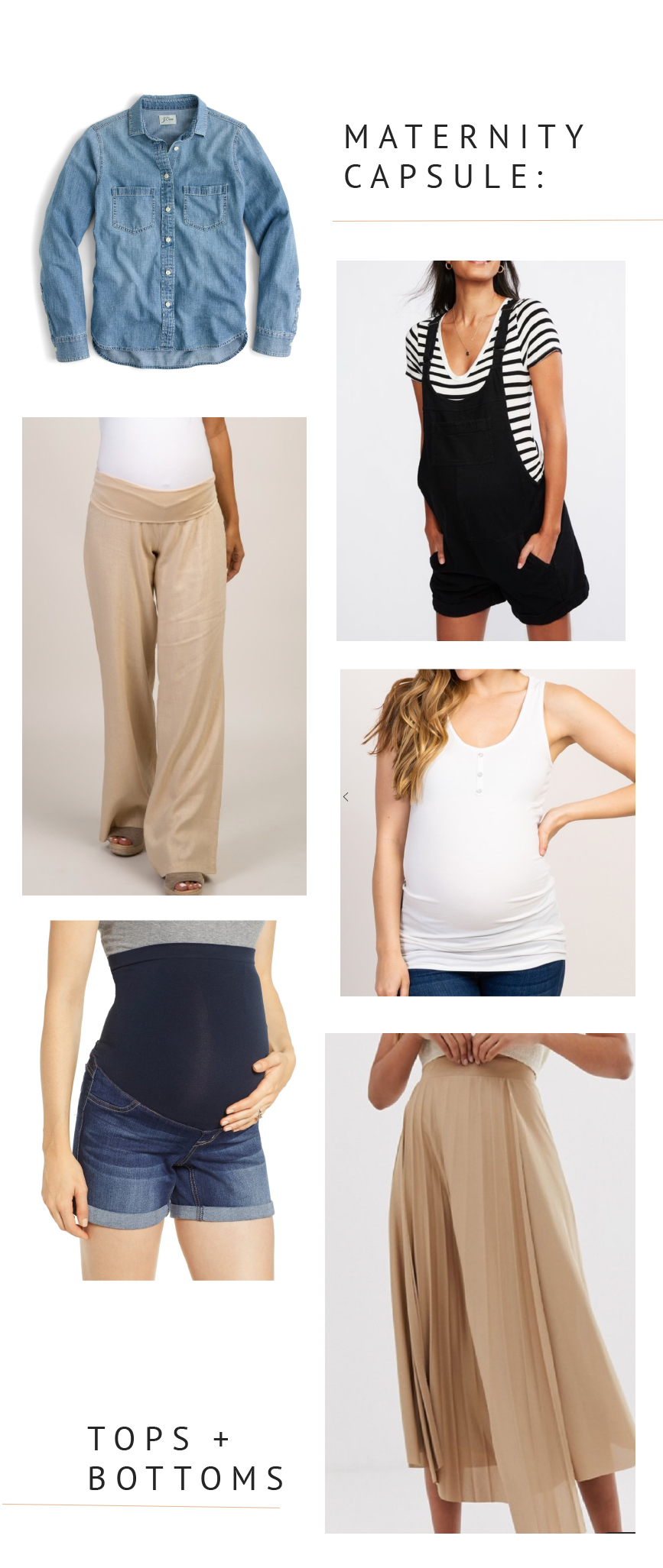 Minimalist maternity capsule wardrobe on a budget