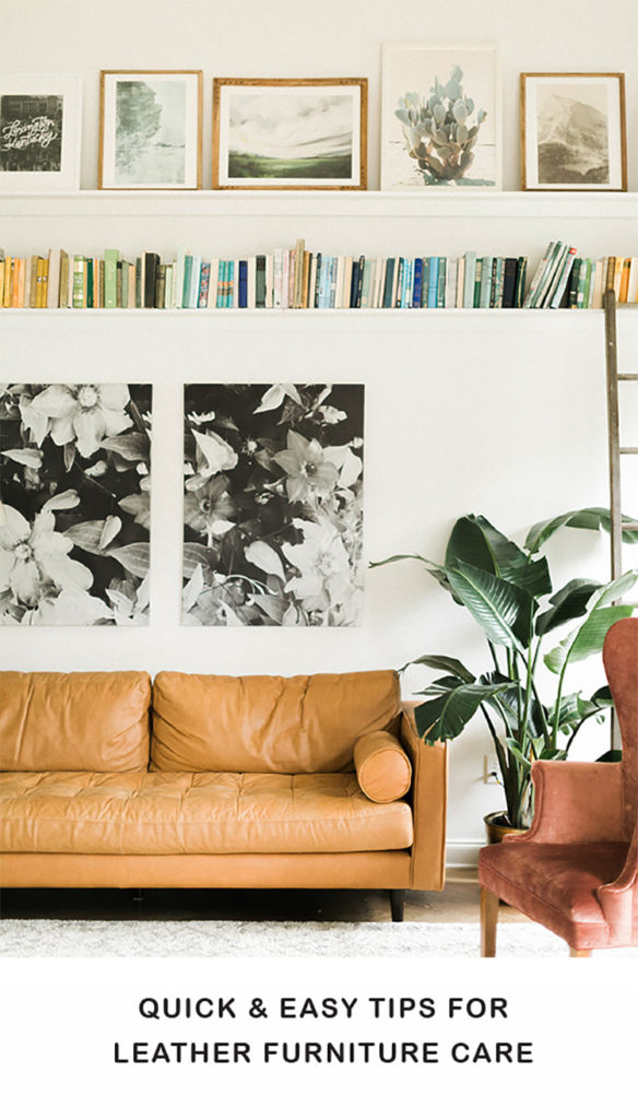 A quick and easy hack to plump up your sofa cushions. (+Leather Care!) - In  Honor Of Design