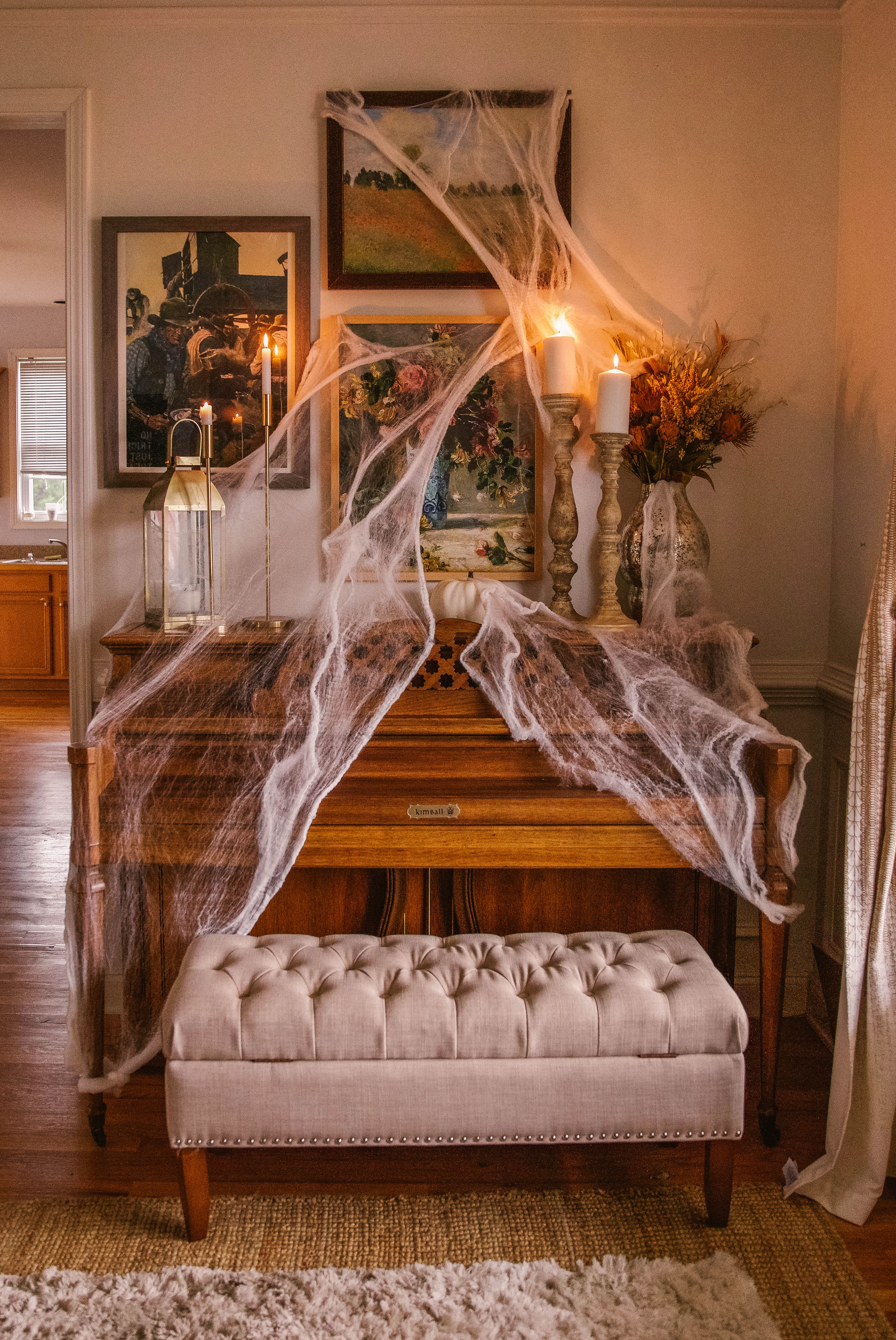 Halloween decor - haunted piano 