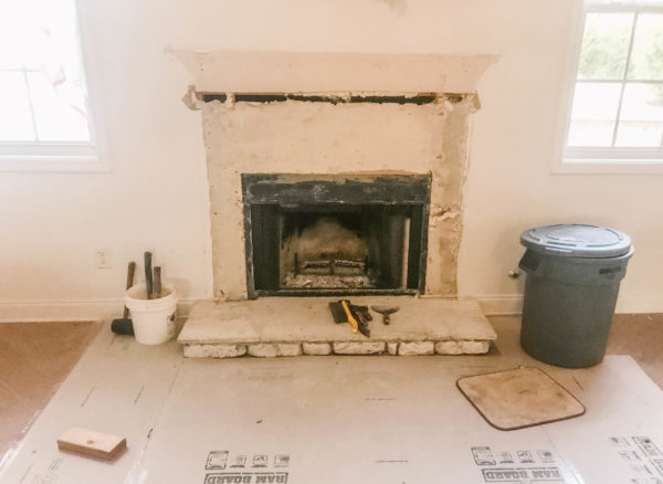 Fireplace Makeover Process + Total Cost - In Honor Of Design