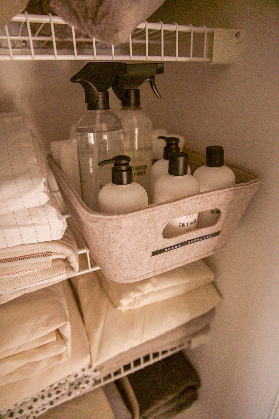 Bathroom Organization: Cleaning Supplies