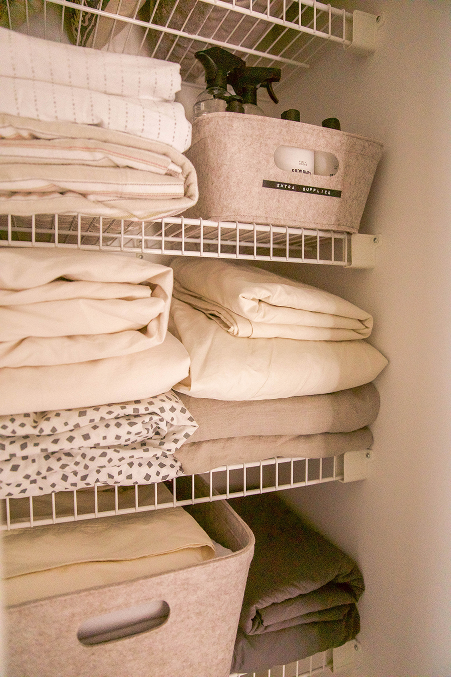 Linen Closet Organization