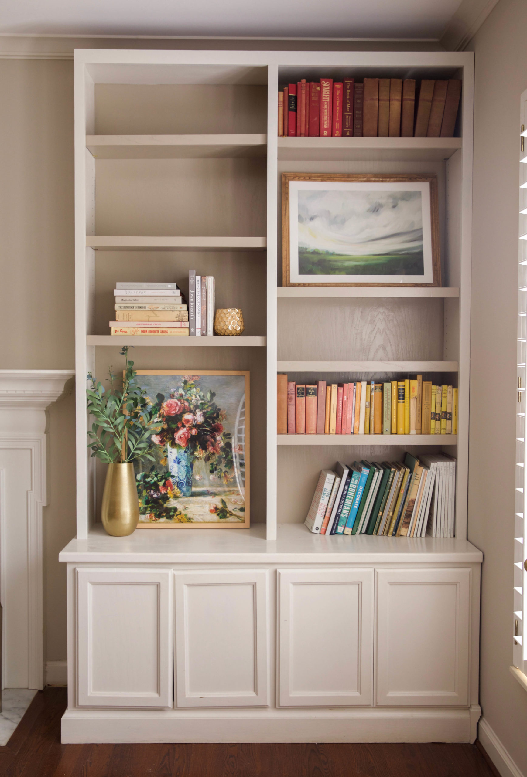 How to style open bookshelves