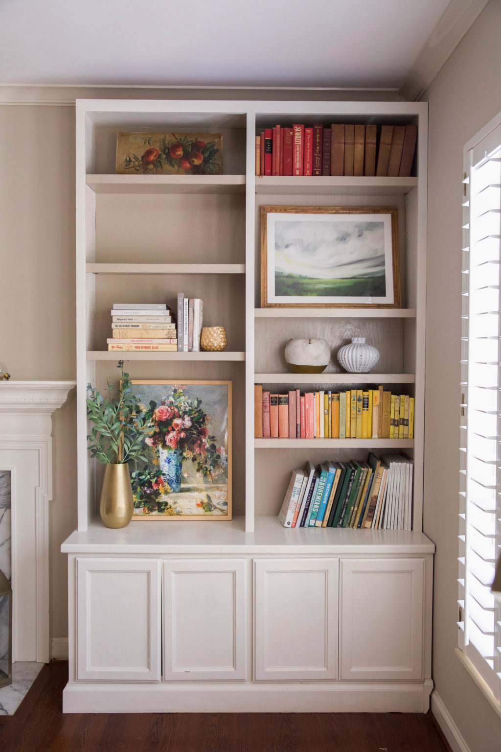 Styling The Open Bookshelves - In Honor Of Design