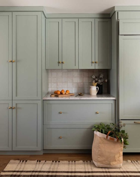 pastel kitchen cabinets