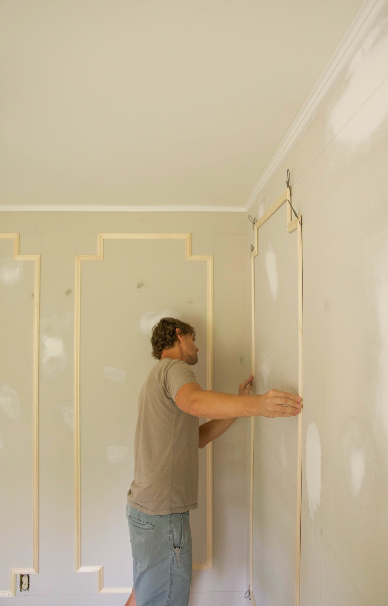 Before and After: Our Picture Frame Wall Molding Project Reveal