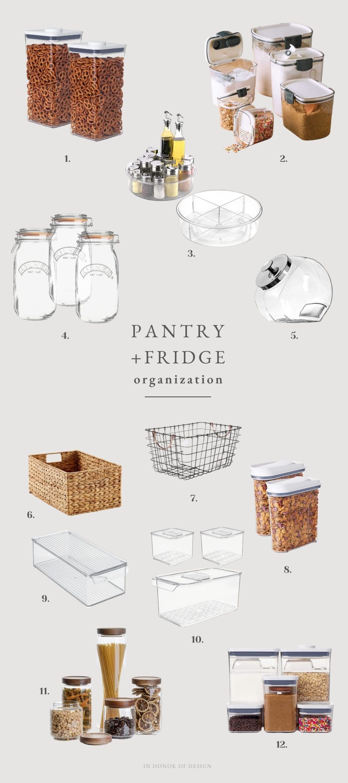 pantry and fridge organization containers