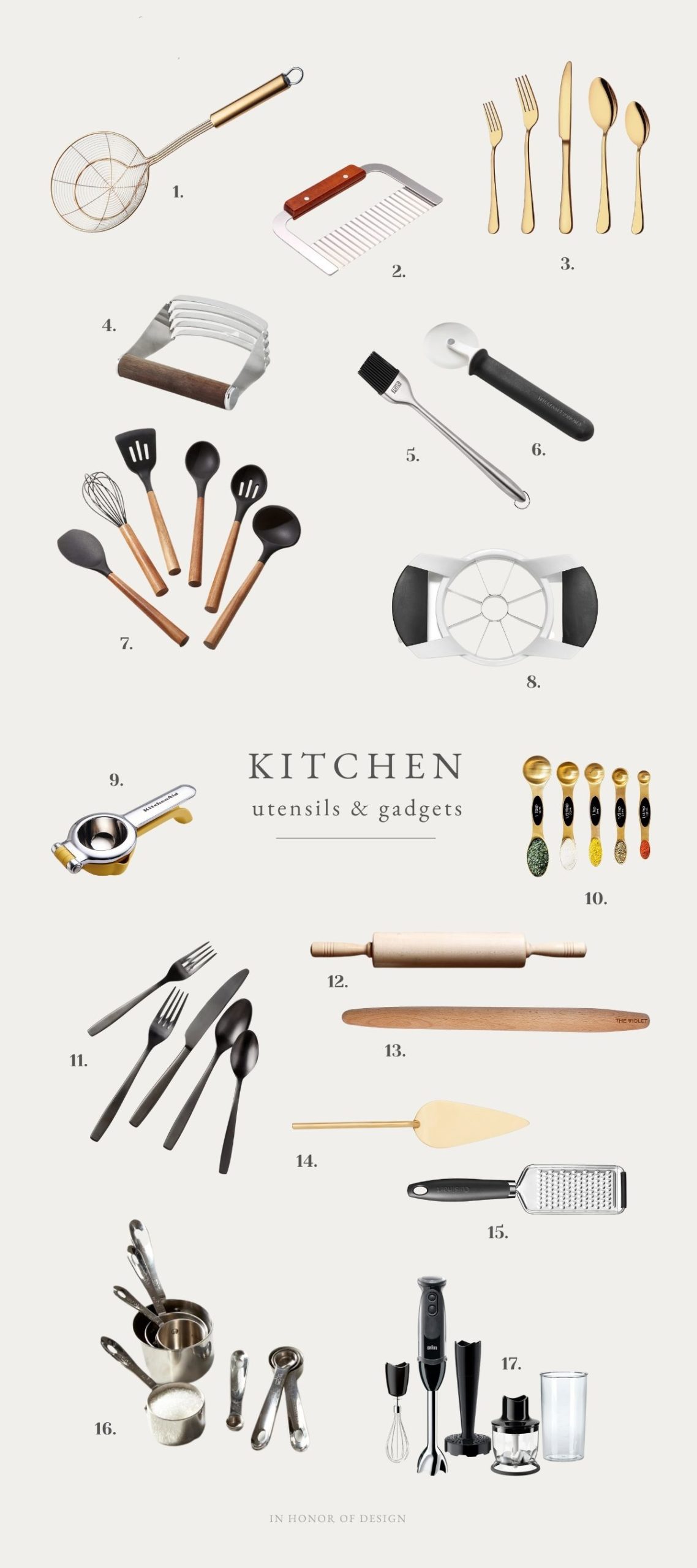 kitchen gadget and utensils