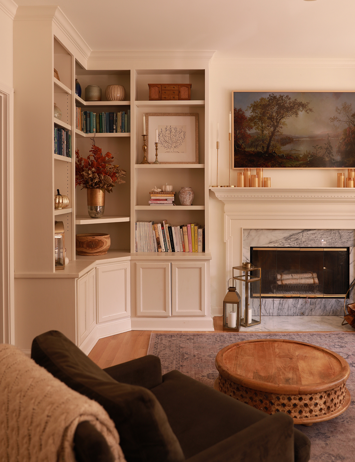 living room bookshelves - frametv art