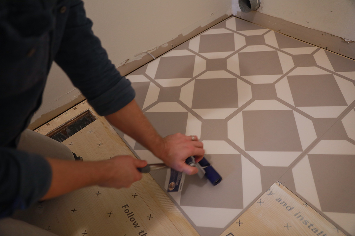 how to install glue down lvt