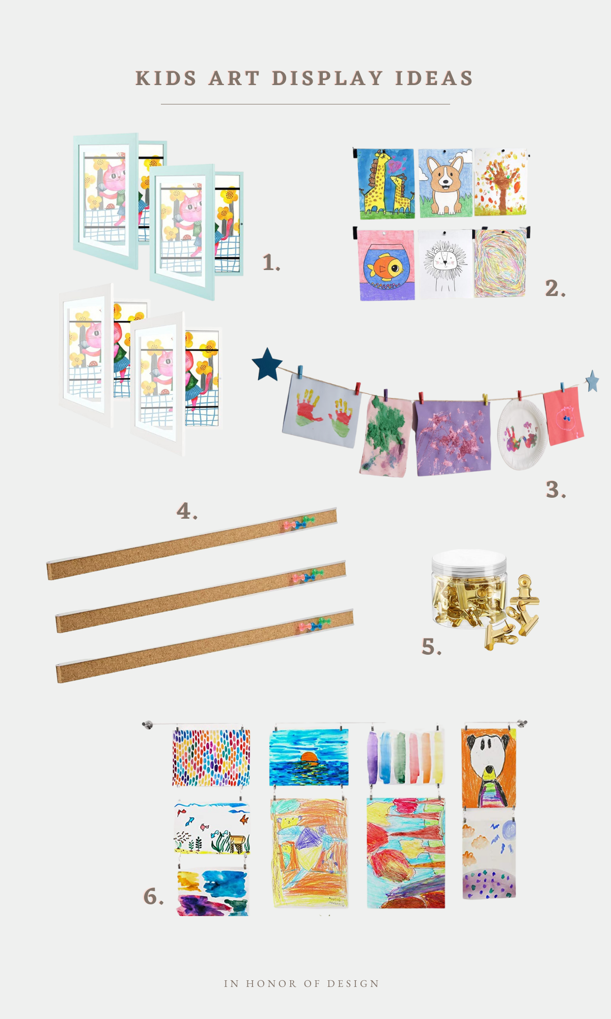 Kids' Art Display Ideas - In Honor Of Design