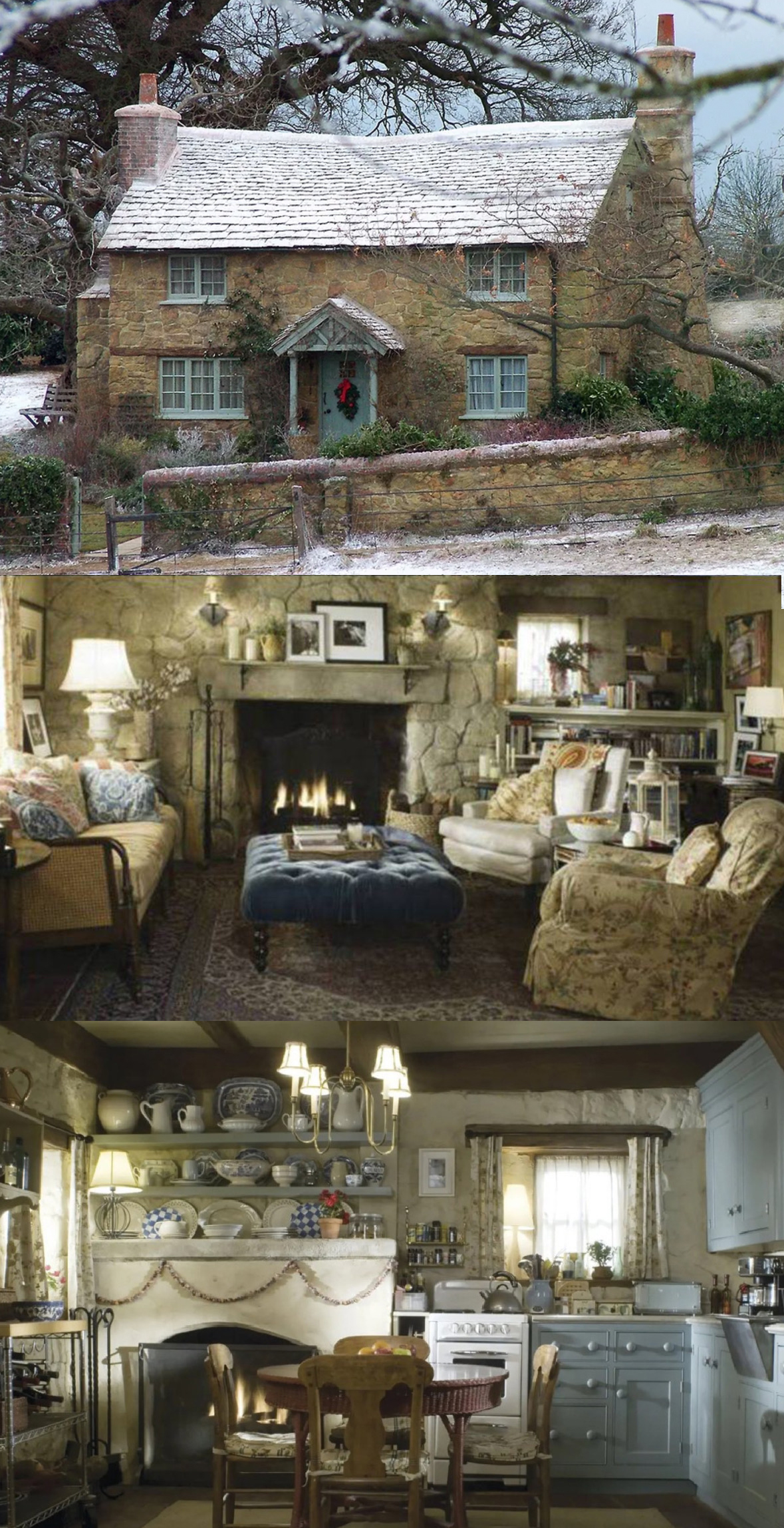 The Holiday movie cottage interiors 