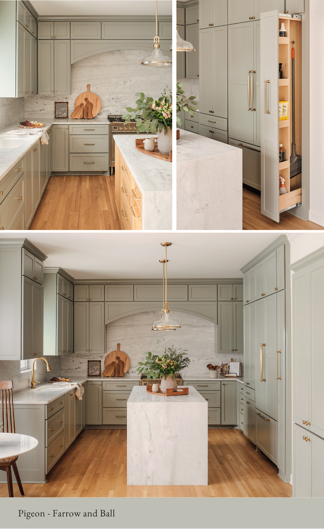 pigeon by farrow and ball - modern kitchen design