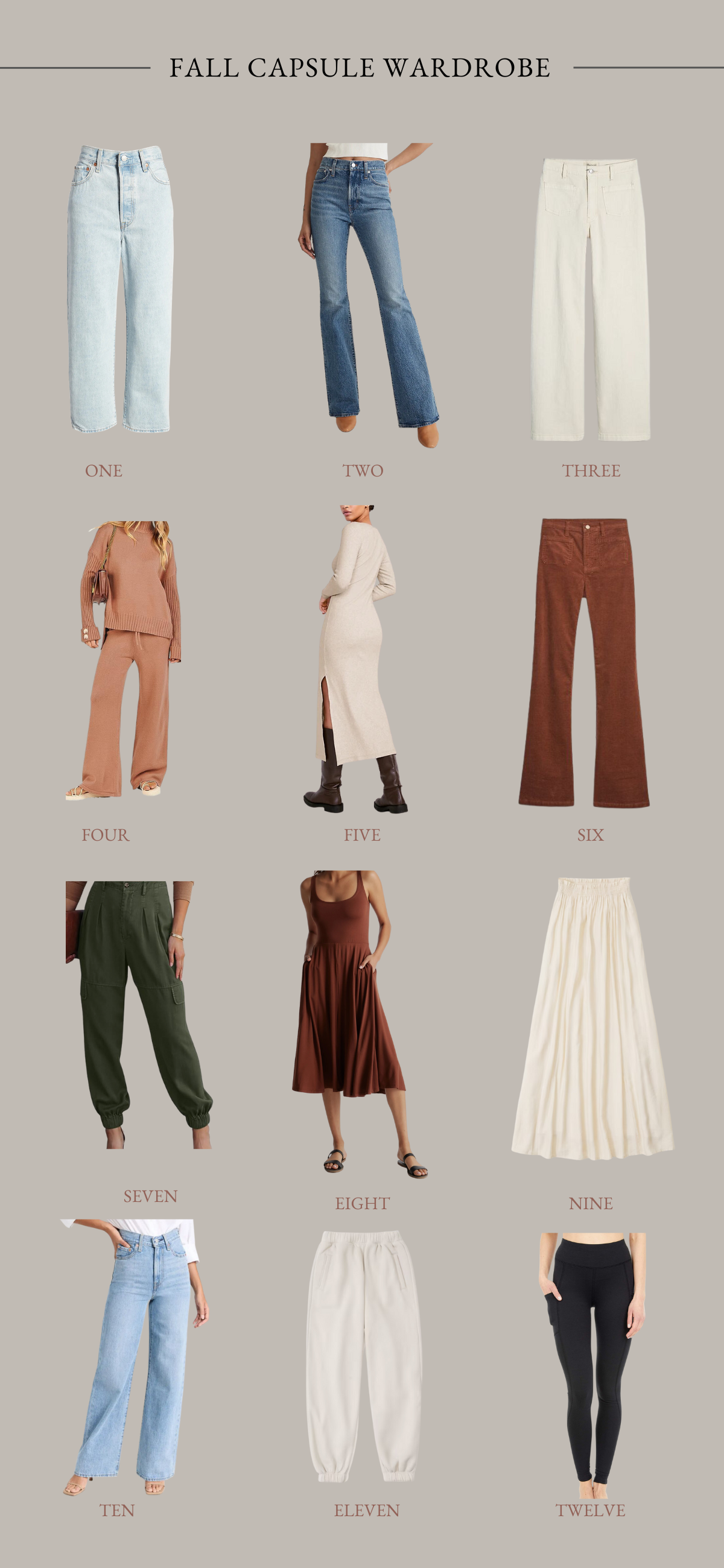 fall capsule wardrobe