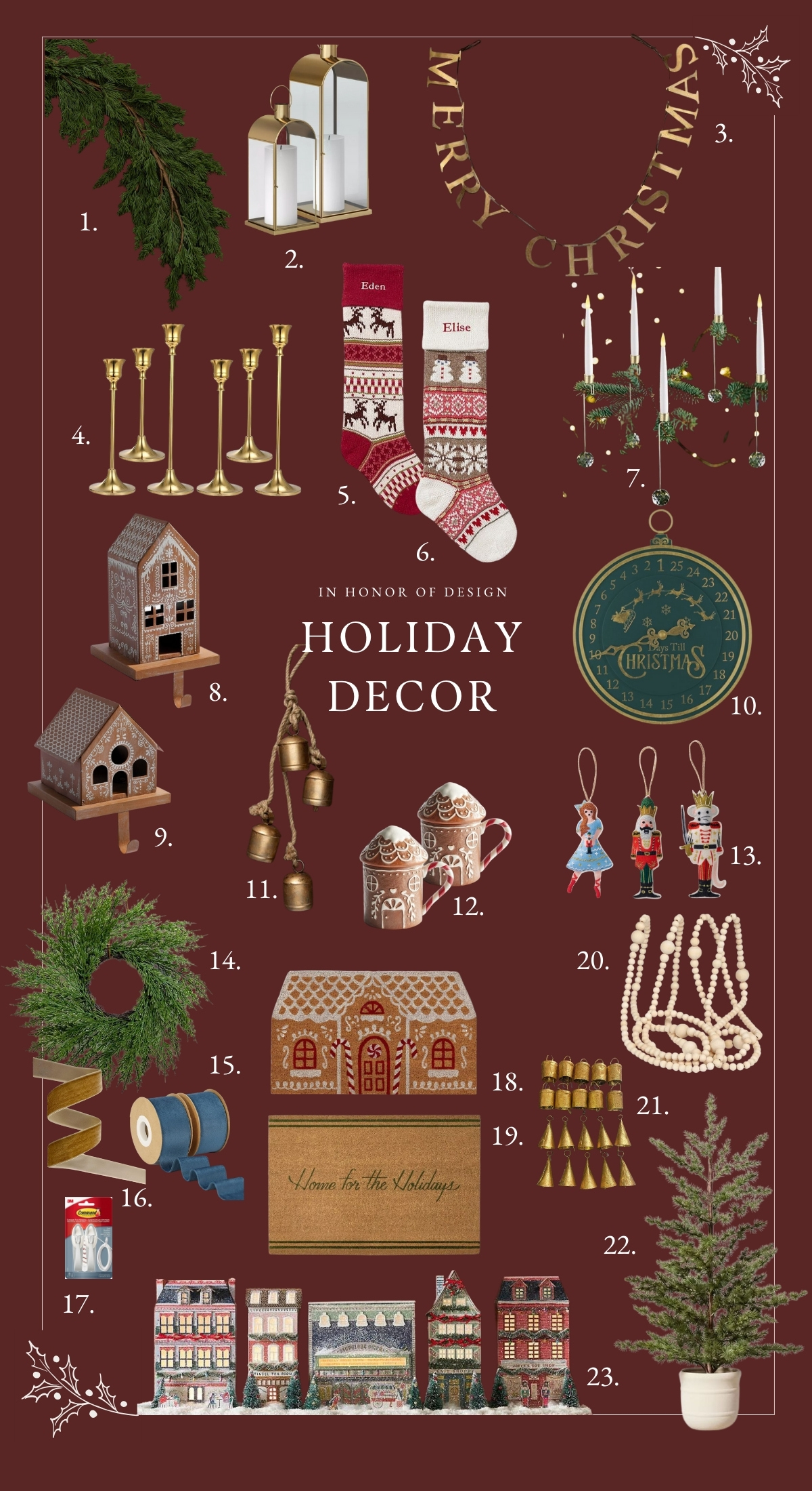 holiday and christmas decor