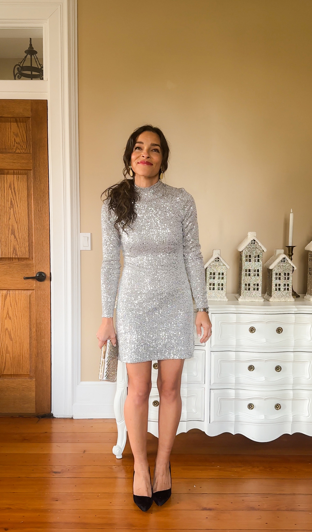 sequin dress - NYE outfit ideas