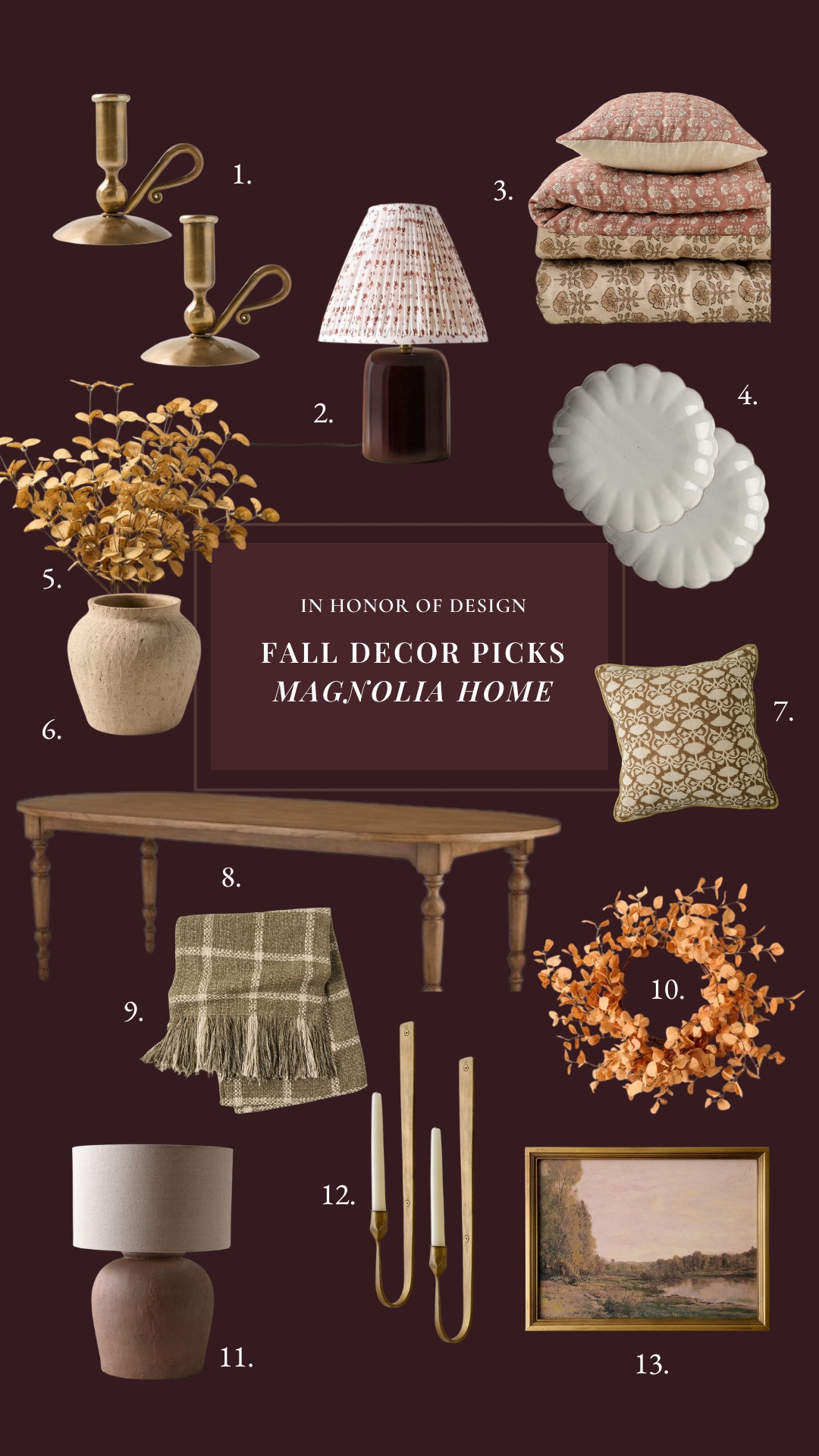 fall decor from magnolia home