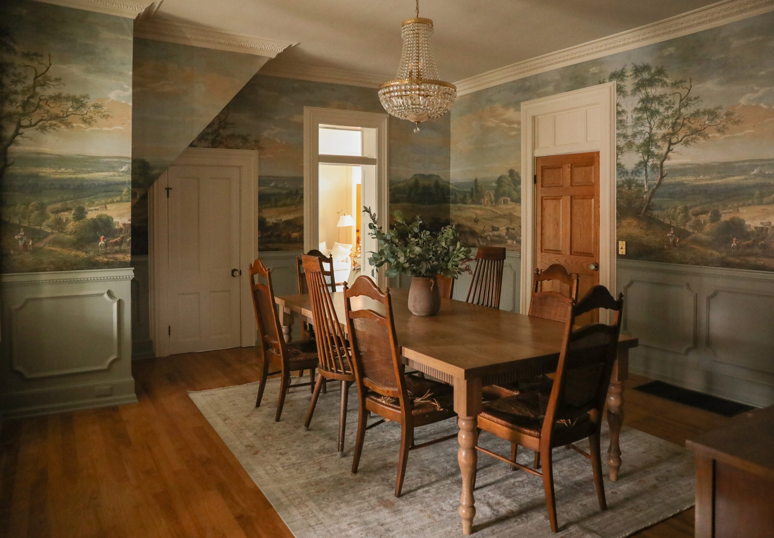 scenic wallpaper mural - dining room -IHOD